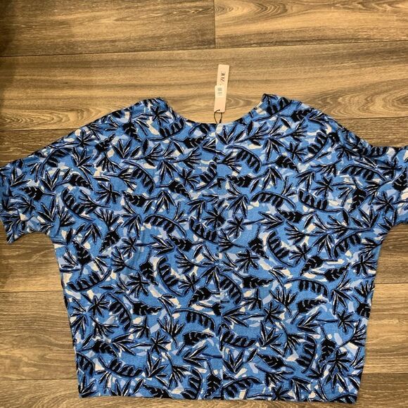 Nic + Zoe NWT palm leaf top.  Dolman style sleeves.  Size: XL - Picture 4 of 6